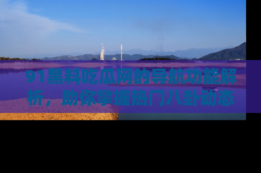 91黑料吃瓜网的导航功能解析，助你掌握热门八卦动态