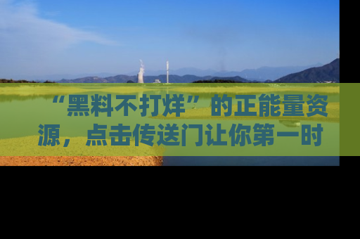 “黑料不打烊”的正能量资源,点击传送门让你第一时间获取最新入口资讯!