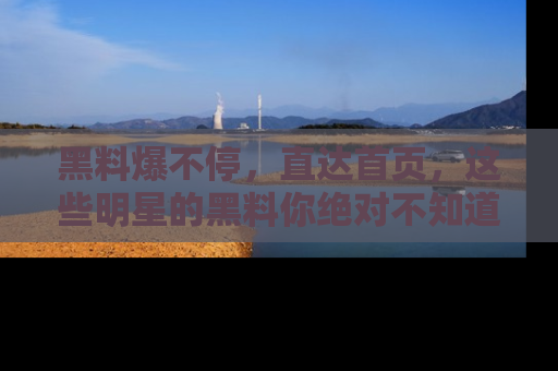 黑料爆不停,直达首页,这些明星的黑料你绝对不知道!